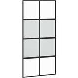 vidaXL Drsna vrata z opremo 102,5x205 cm kaljeno steklo in aluminij | Shoptok.si