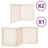 vidaXL Vrata za pse s vratašcima 8 panela sklopiva 640 cm drvo topole | shoptok.hr