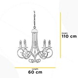 ONLI luster na lancu pompei 5xE14/6W/230V krem boje | Eponuda.com