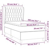  Krevet s oprugama i madracem smeđesivi 90x200 cm od tkanine | shoptok.hr