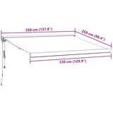 vidaXL Avtomatsko zložljiva tenda bordo 350x250 cm | Shoptok.si