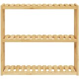 vidaXL Kopalniška polica 3-nadstropna stenska 60x15x54 cm bambus | Shoptok.si