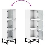 vidaXL Visoka komoda sa staklenim vratima bijela 35 x 37 x 120 cm | shoptok.hr
