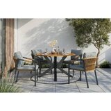 Ambia Garden VRTNA MIZA les, kovina črna, barve akacije | Shoptok.si