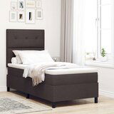 Box Spring Krevet s madracem Tamnosmeđa 100x200 cm Tkanina | shoptok.hr