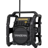 DAB+ (1012) Radio za gradilište U-5 DBT AUX, Bluetooth, UKW Vodootporan, Otporan na prašinu, Otporan na udarce Crna