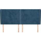  Uzglavlje s ušima tamnoplavi 183x23x118/128 cm baršunasti | shoptok.hr