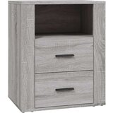  Noćni ormarić siva boja hrasta 50x36x60 cm konstruirano drvo | shoptok.hr