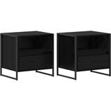  Noćni ormarić s ladicama 2 pcs Crni hrast 50 x 39,5 x 50 cm | shoptok.hr