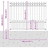  Ogradni ring s bodljama Crna 200 x 200 cm | shoptok.hr