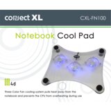 Connect Xl Hladnjak za laptop 4D, 12"-15", 3 ventilatora, konekcija USB - CXL-FN100, Bijeli | Eponuda.ba