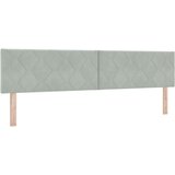 vidaXL Vzglavje z diamantno blokovno zasnovo svetlo siva 200 cm žamet | Shoptok.si