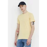 Hollister Co. Bombažna kratka majica moški, rumena barva