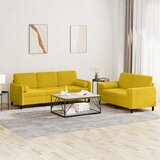  2-dijelni set sofa s jastucima žuti baršunasti Cijene