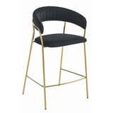  BADIA barska stolica - crni baršun / zlatne noge x 2 | shoptok.hr