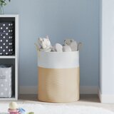  Košara za pohranu bež-bijela Ø 38x46 cm od pamuka | shoptok.hr