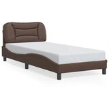 Maison Chic Postelja za odrasle - Posteljni Okvir z vzglavjem rjav 80x200 cm umetno usnje, (22080601) | Shoptok.si