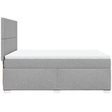  Krevet box spring s madracem svjetlosivi 140x200 cm od tkanine Slike