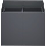 Vrtna saksija Antracit 80 x 80 x 60 cm Čelična vrata | shoptok.hr