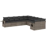  The Living Store Vrtna sedežna garnitura 10-delna z blazinami siv poli ratan - Vrtna Sedežna Garniture, (21451107) | Shoptok.si