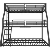 Lumor Trojna pogradna postelja - 2x90x200cm in 140x200cm - železni okvir - črna, (22068450) | Shoptok.si