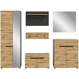 MID.YOU Predsoba Canu, Siva, Barva Hrasta, 5-Delno | Shoptok.si