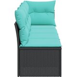  Vrtna sofa s jastucima za 4 osobe, crna, poliratan | Eponuda.com