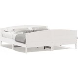  The Living Store Posteljni okvir brez vzmetnice bel 180x200 cm trdna borovina - Posteljni Okvir, (21526373) | Shoptok.si