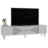 Hanah home tv polica Dekol1 white silver