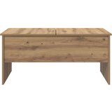 vidaXL Klubska miza artisan hrast 102 x 50,5 x 46,5 cm Konstruiran les | Shoptok.si