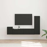  Komplet TV omaric 4 pcs Črna Konstruiran les - - črna - 61.6 - 30 x 31 x 100 cm - 2025-vidaXL-Uvoz_2 | Shoptok.si
