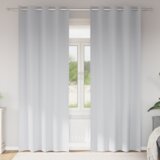 vidaXL Zavjese sa zavjesama 2 pcs Svijetlo siva 225 x 140 cm Poliester | shoptok.hr