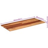 Stolna ploča 140 x 60 x (2,5 - 2,7) cm od masivnog drva bagrema | shoptok.hr