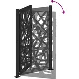  Vrtna vrata crna 100x150 cm čelična svjetlosna dizajna | shoptok.hr