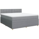  Krevet s oprugama i madracem svjetlosivi 180x200 cm od tkanine | shoptok.hr