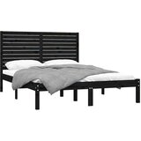  Okvir za krevet od masivnog drva crni 150 x 200 cm 5FT King | shoptok.hr