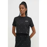 Guess Bombažna kratka majica SKYLAR ženska, črna barva, V4GI08 JA914