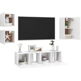  5-dijelni set TV ormarića bijeli od konstruiranog drva | shoptok.hr