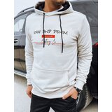 DStreet Bluza męska z nadrukiem jasnoszara | Shoptok.si