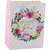 GIFT Bag Patterns Flowers Best Wishes 23 x 18 x 10.5 cm | Shoptok.si