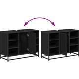  Set namještaja za kupaonicu 3 kom. Crni hrast 80 x 33 x 60 cm | shoptok.hr