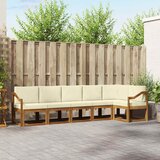  Set vanjskih sofa 6 kom. Prirodna i krem Smeđa 304 x 126,5 x 73 cm | shoptok.hr