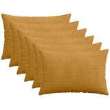  Presvlaka za jastuk 6 pcs HEERLEN Žuta 50 x 80 cm Kord - Žuta 50 x 80 cm 6 | shoptok.hr
