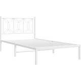  Metalni okvir za krevet s uzglavljem bijeli 100x200 cm | shoptok.hr