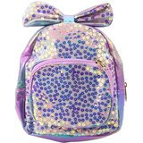  Dječji ruksak sa šljokicama u cvijeću i mašnom ljubičasti 22 cm 2,8 l | shoptok.hr