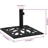  Stalak za suncobran crni 47 x 47 x 33 cm od lijevanog željeza | shoptok.hr