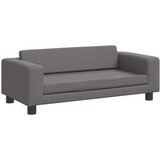  Dječja sofa s tabureom siva 100 x 50 x 30 cm od umjetne kože | shoptok.hr