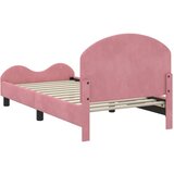  Krevet za djecu s uzglavljem Ružičasta 80 x 160 cm Baršun | shoptok.hr