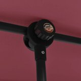  Vrtni suncobran s aluminijskim stupom 180 x 110 cm bordo | shoptok.hr