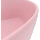 vidaXL Razkošen umivalnik mat roza 36x13 cm keramičen | Shoptok.si